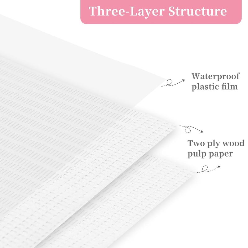 BOMOQING 125PCS Disposable Nail Art Table Mat, Waterproof Nail Tips Art Table Towels Mat, 3 Ply Nail Napkins for Acrylic, Nail Art Mat Paper Sheet, Nail Tips Art Waterproof Pad for Salon Manicure - Image 3